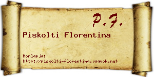 Piskolti Florentina névjegykártya